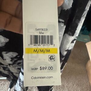 Calvin Klein Black and White Patterned Apparel